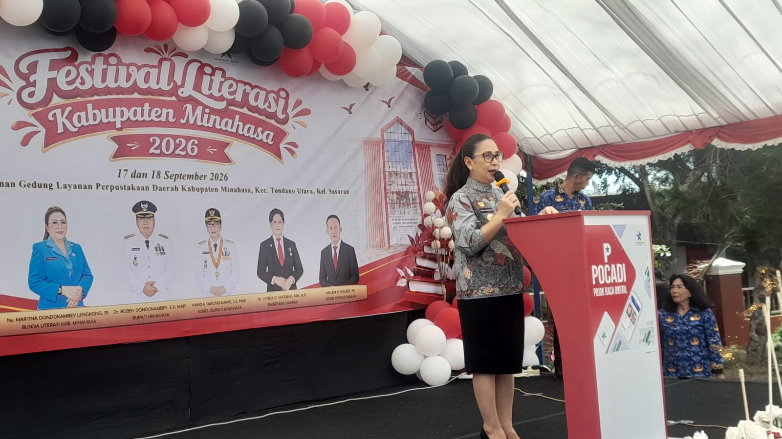 Menumbuhkan Kembali Minat Baca, Wabup Vanda Sarundajang Buka Festival Literasi Minahasa 2026