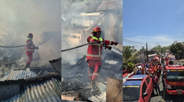 Respons 11 Menit Damkar Minahasa Jinakkan Api di Eris, Kerugian Ditaksir Rp1 Miliar