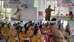 Membangun Keterbukaan Informasi dan Benteng Anti-Hoaks, Dinas Perpustakaan Minahasa Gelar Bimtek Literasi