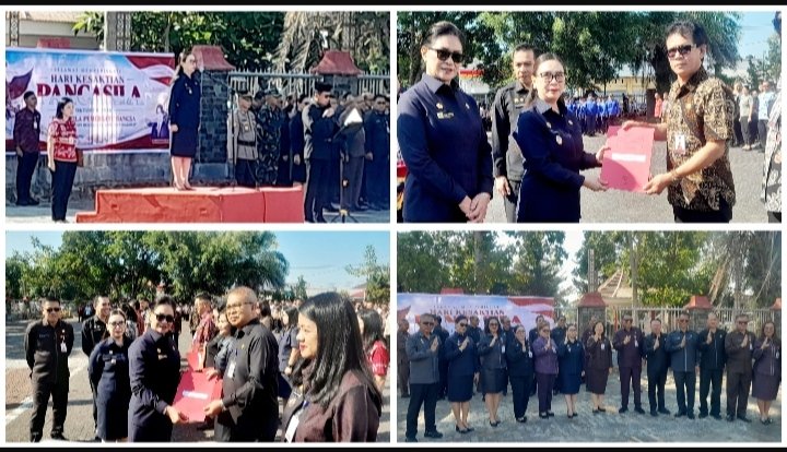 Wabup Vanda Sarundajang Pimpin Peringatan Kesaktian Pancasila di Minahasa, Puluhan ASN Terima SK Pangkat Baru