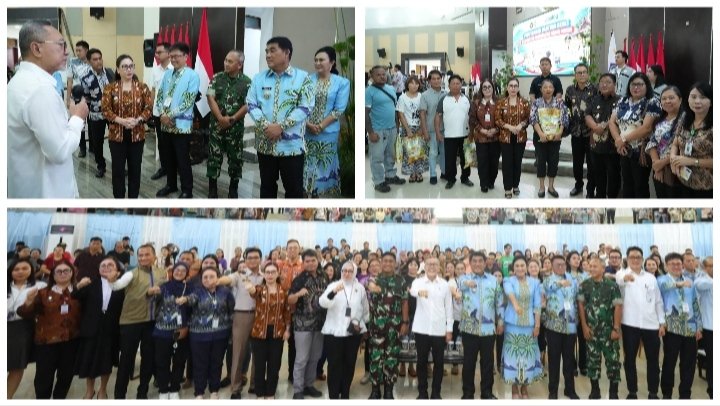 Hadiri Penyerahan Bantuan oleh Menko Pangan, Wabup Vanda Pastikan Warga Rentan Minahasa Terbantu