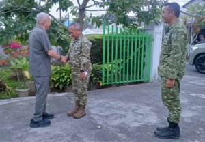 Dandim 1302/Minahasa Dampingi Kunker Pangdam XIII/Merdeka, Sowan ke Sesepuh TNI di Tondano