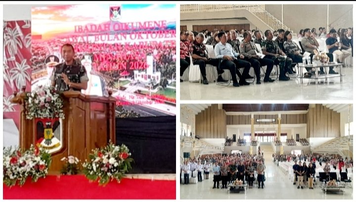 Ibadah Oikumene, Dandim 1302/Minahasa Letkol Inf Bonaventura Ajak Abdi Negara Jadi Teladan Masyarakat